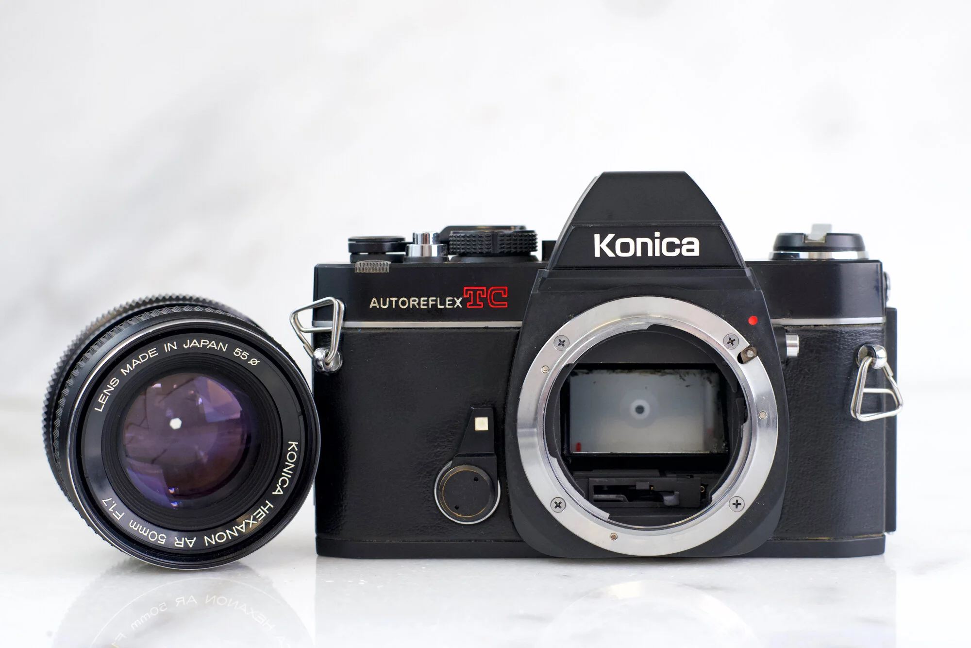 中古実写:KONICA・AUTOREFLEXT-3＋HEXANON AR50ｍｍ Konica Autoreflex T3 with 50mm f/1.8 and 135mm f/3.2 KIT